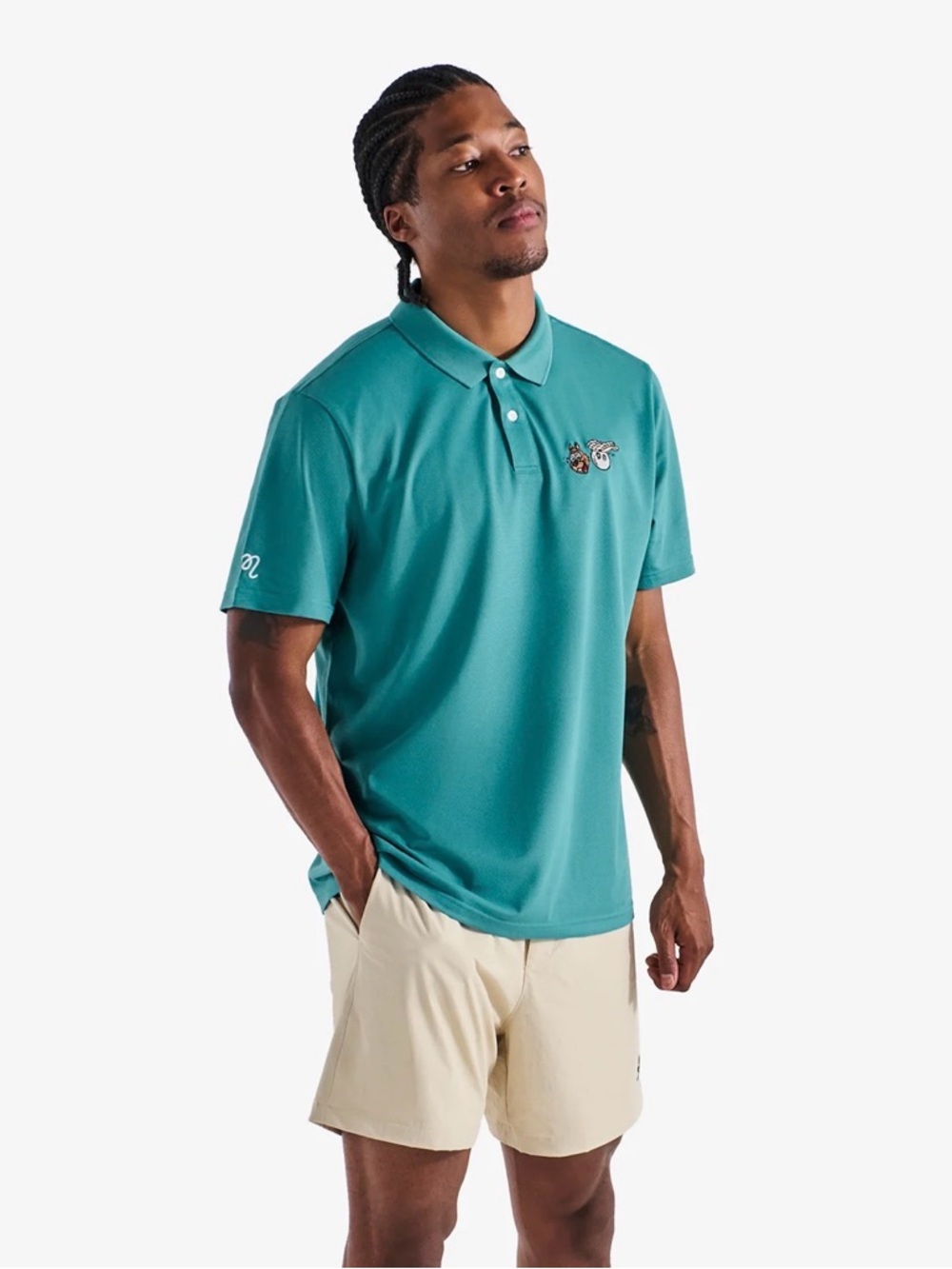 Malbon Golf Shorts - Two Man Scramble Short - Tan - Picture 2 of 6